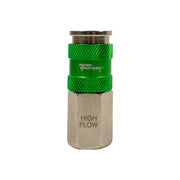 High Flow Style Coupler, 1/4 in x 1/4 in Female NPT