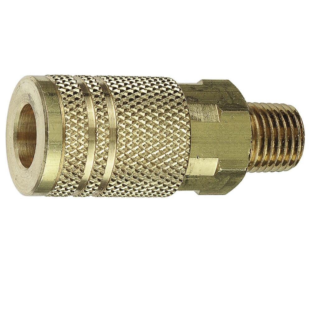 Ind/Milton Style Coupler, 1/4 in x 1/4 in MNPT