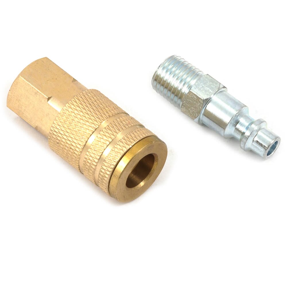 Industrial/Milton Style Coupler/Plug Set, 1/4 in
