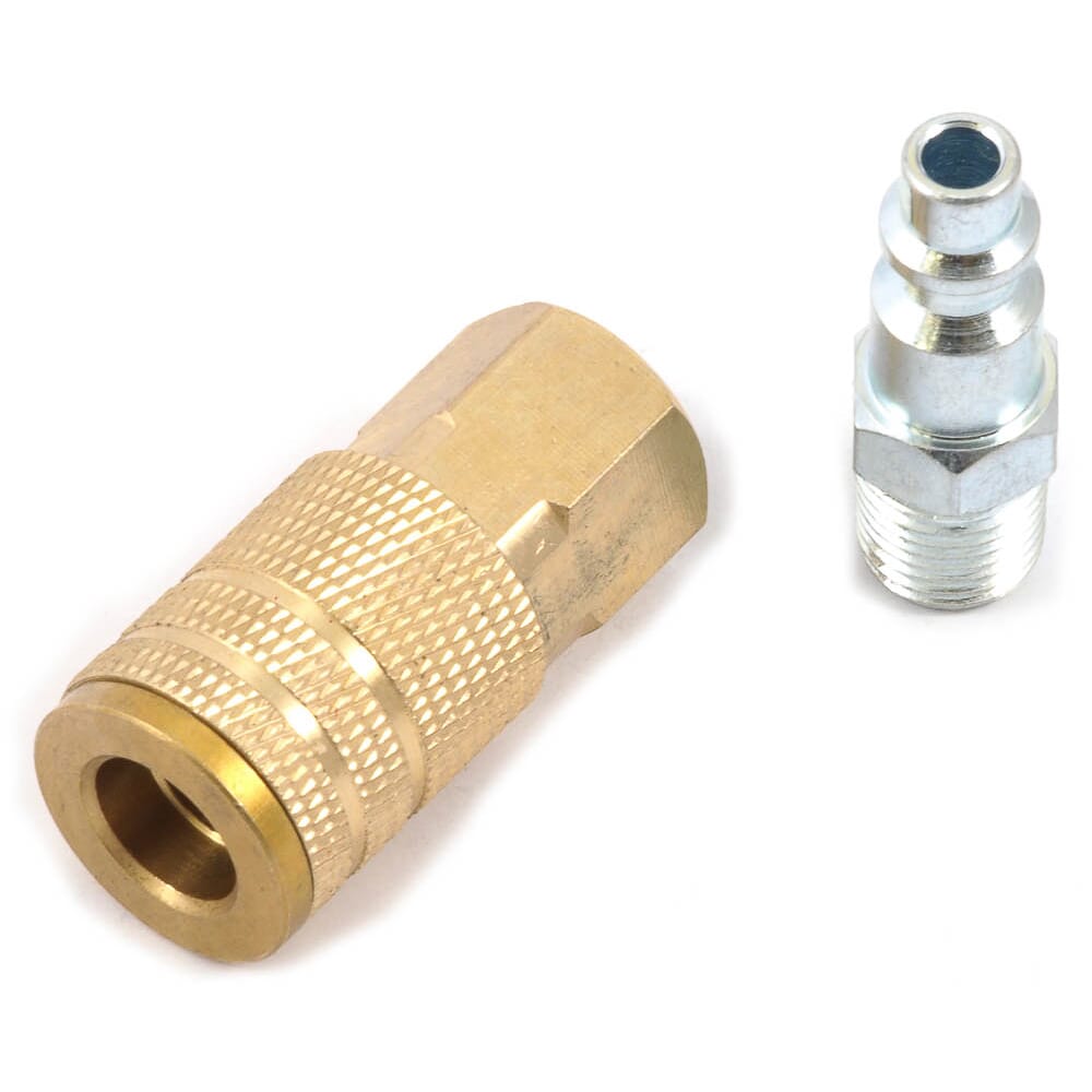 Industrial/Milton Style Coupler/Plug Set, 1/4 in