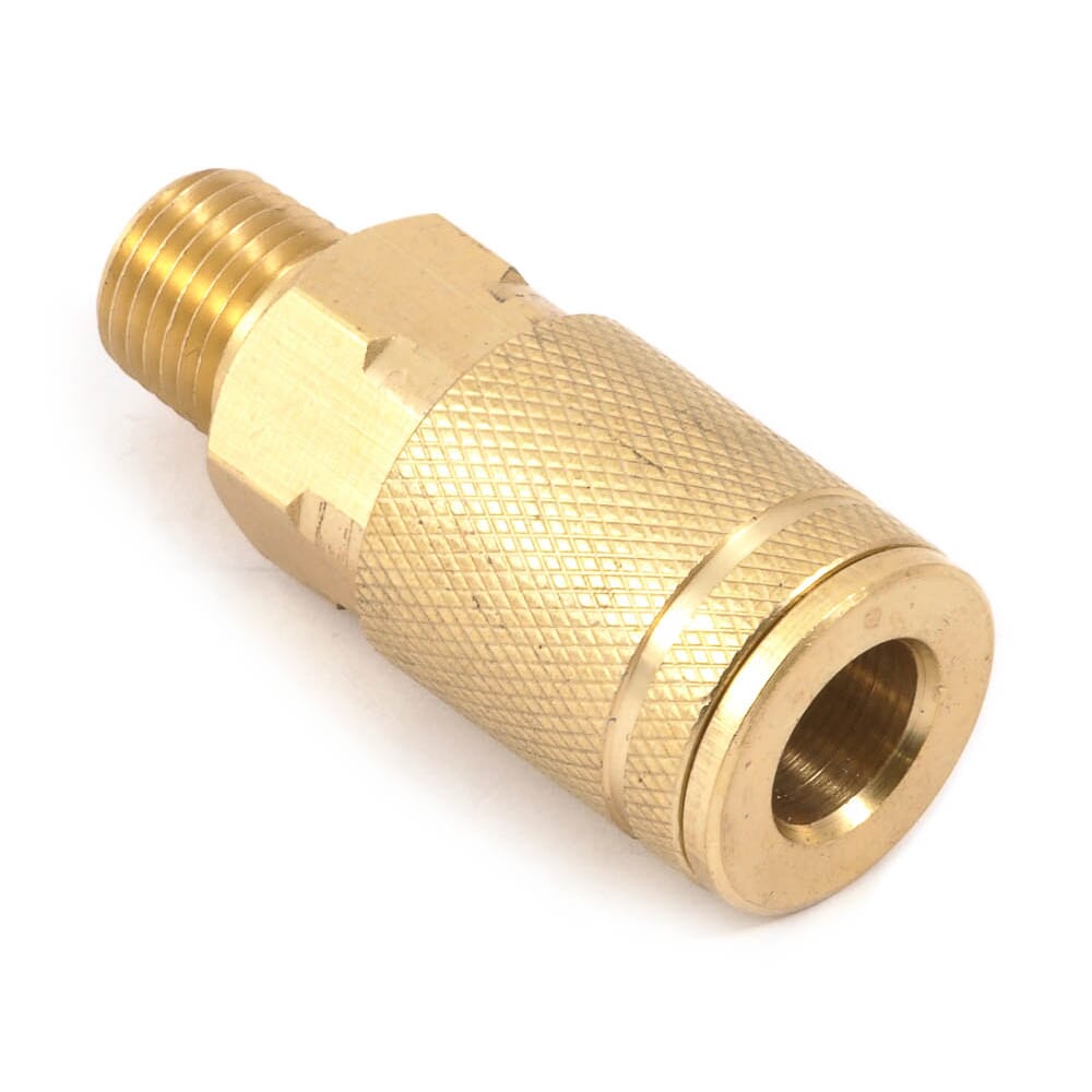 Tru-Flate Style Coupler, 1/4 in x 1/4 in MNPT