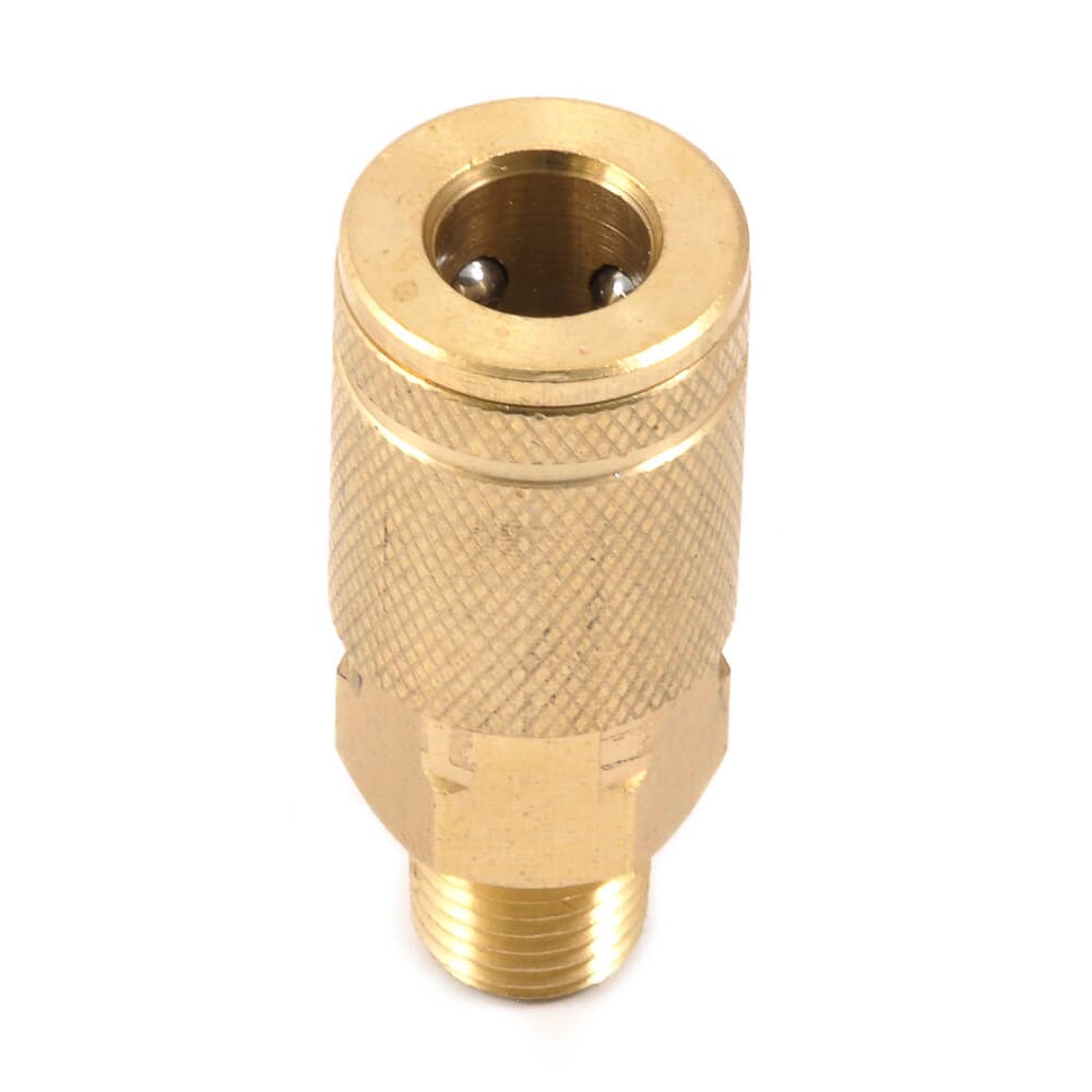 Tru-Flate Style Coupler, 1/4 in x 1/4 in MNPT