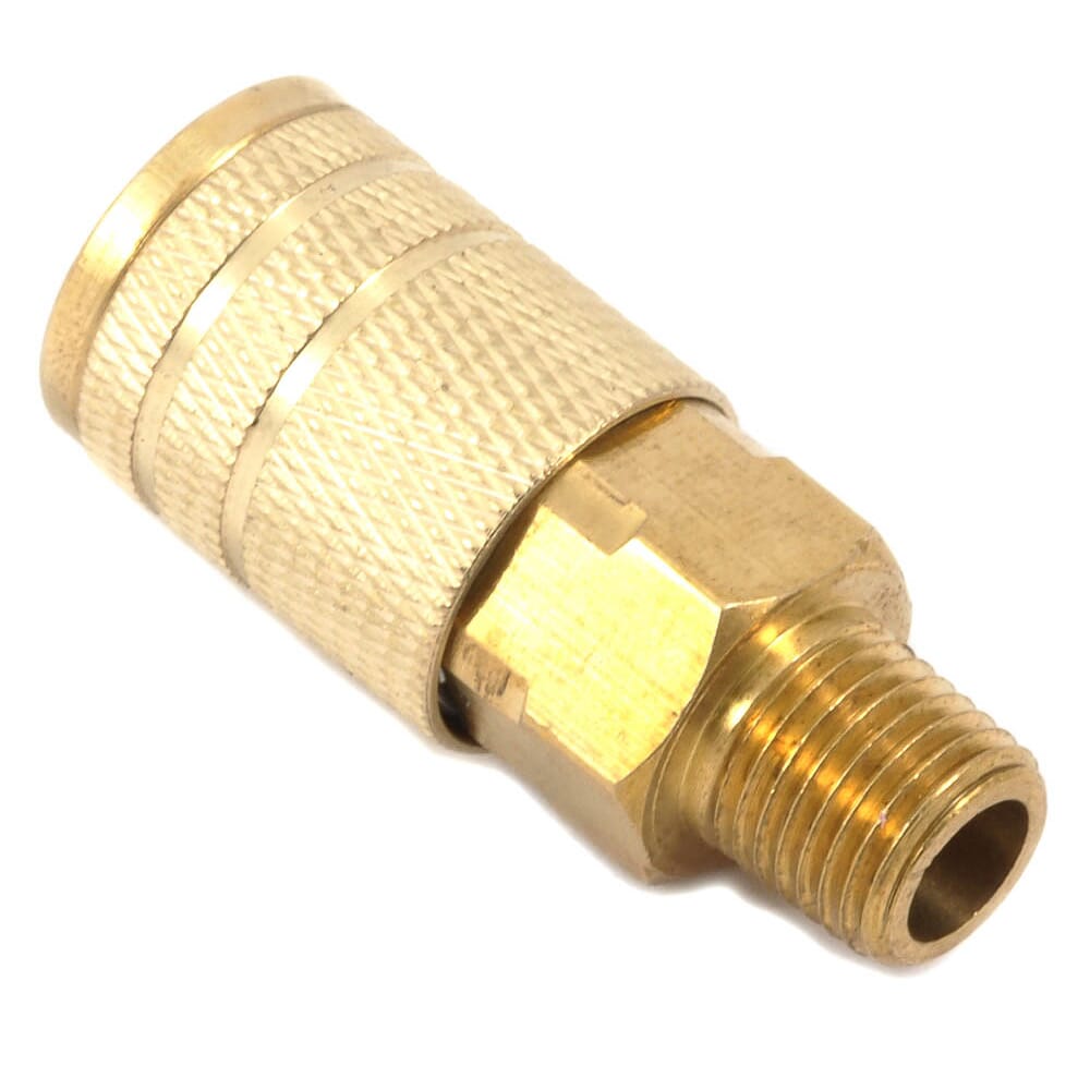 Industrial/Milton Style Coupler, 1/4 in x 1/4 in MNPT