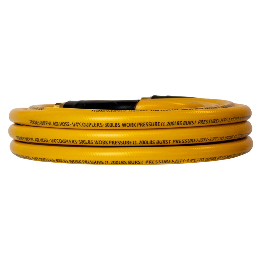PVC Air Hose, Yellow, 3/8 in x 25ft