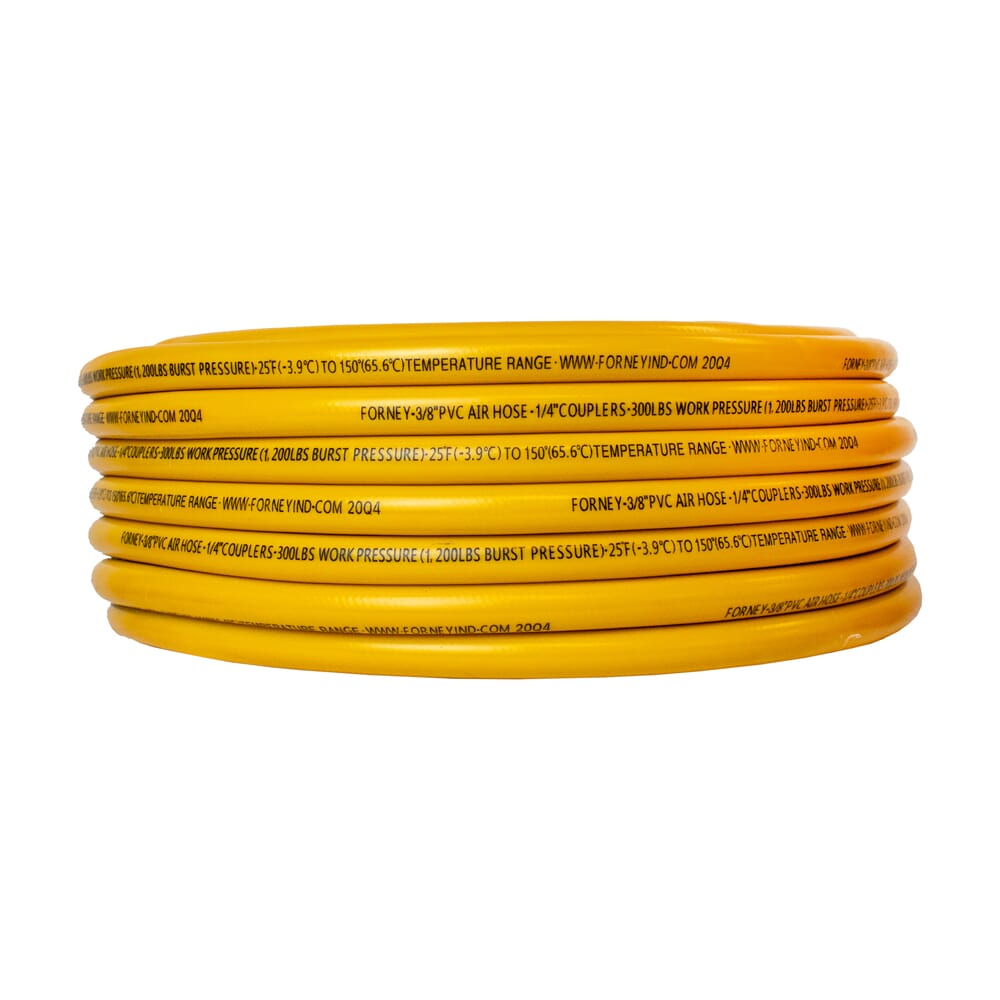 PVC Air Hose, Yellow, 3/8 in x 100ft
