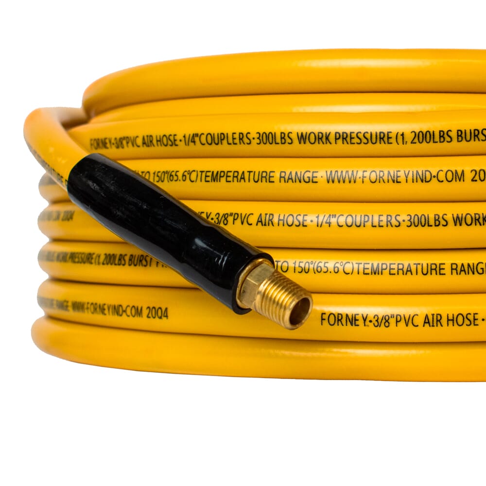 PVC Air Hose, Yellow, 3/8 in x 100ft