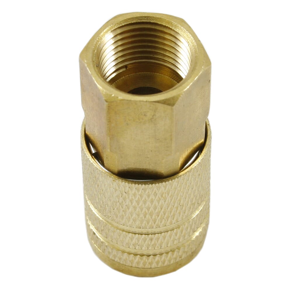 Ind/Milton Style Coupler, 1/4 in x 3/8 in FNPT