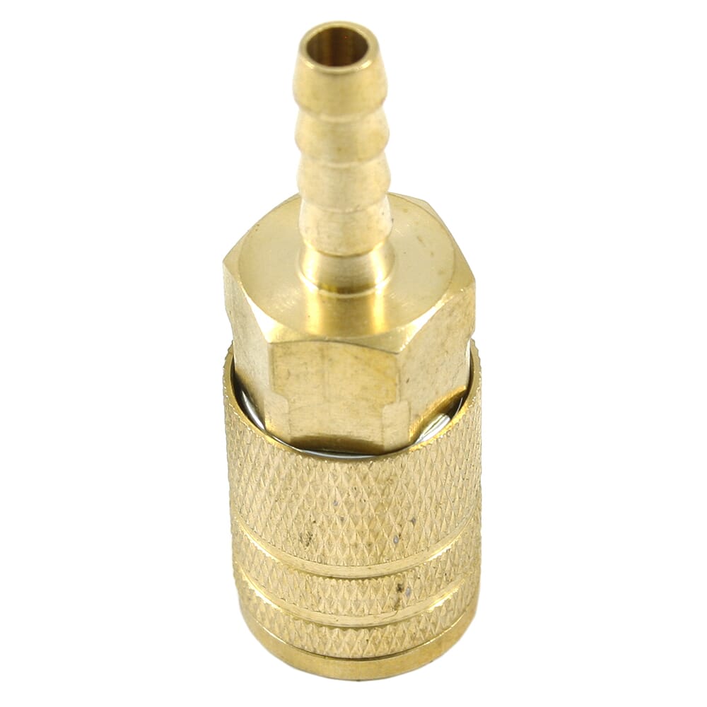 Ind/Milton Style Coupler, 1/4 in x 1/4 in Hose Barb
