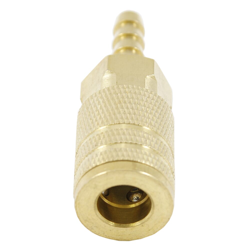 Ind/Milton Style Coupler, 1/4 in x 1/4 in Hose Barb