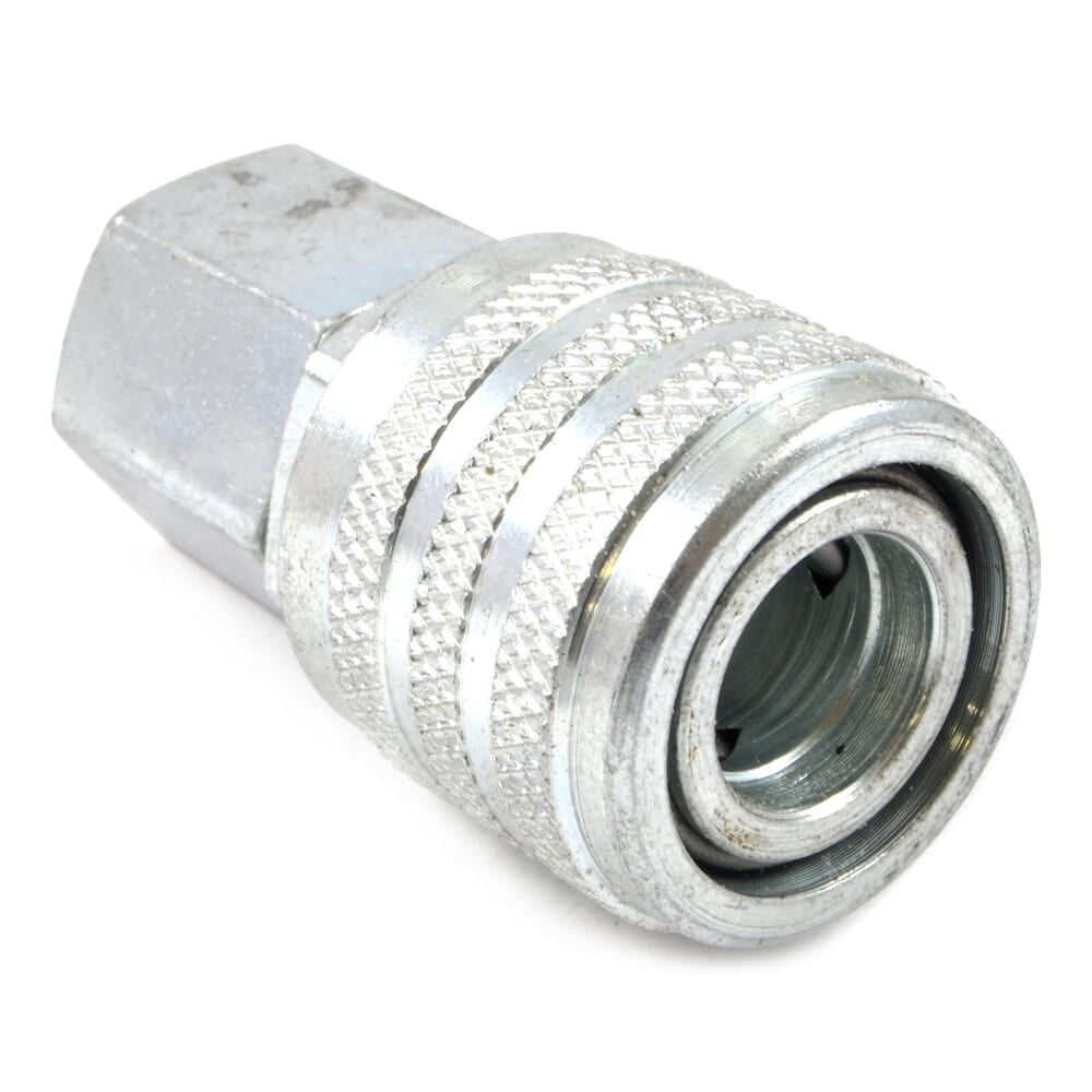 Ind/Milton Style Push Coupler, 1/4 in x 1/4 in FNPT
