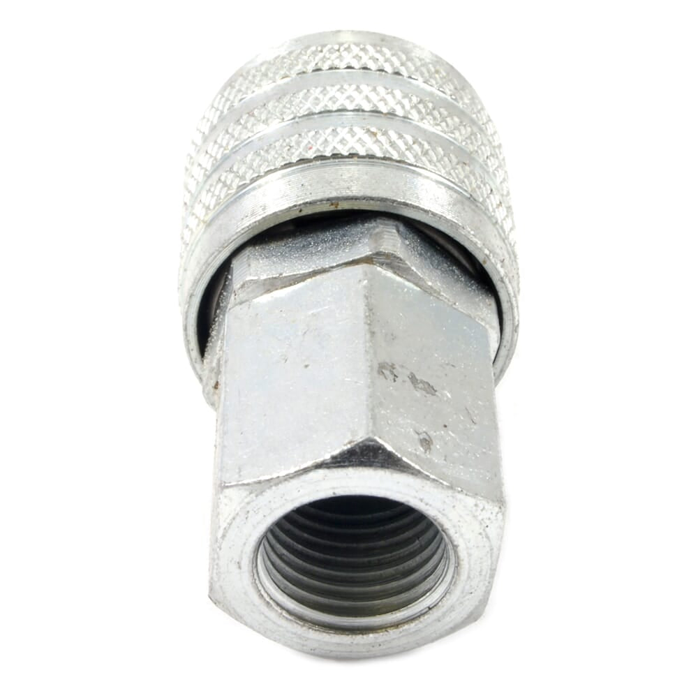 Ind/Milton Style Push Coupler, 1/4 in x 1/4 in FNPT
