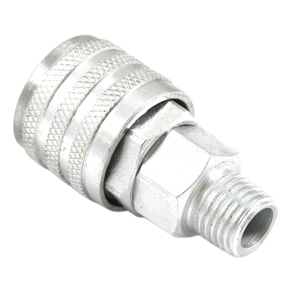 Ind/Milton Style Push Coupler, 1/4 in x 1/4 in MNPT