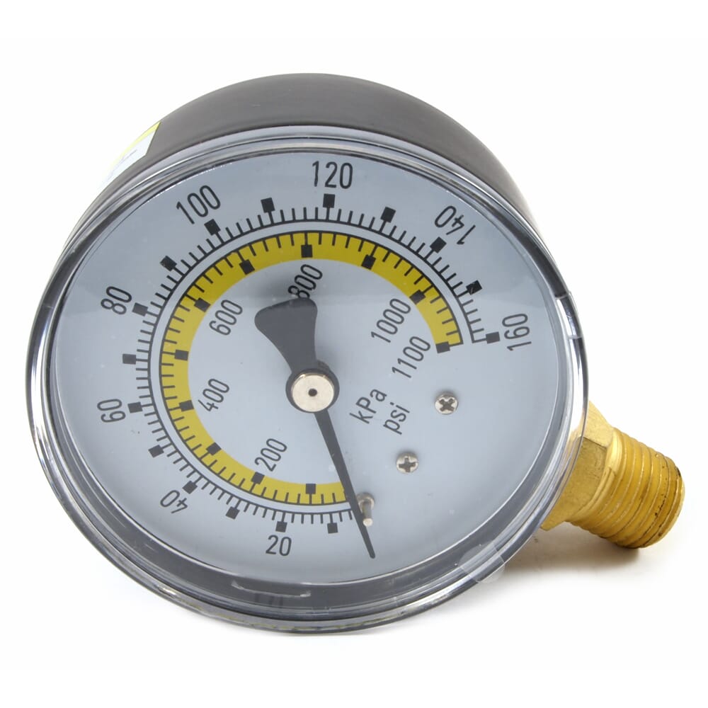 Pressure Gauge, 2-1/4 in with 1/4 in NPT