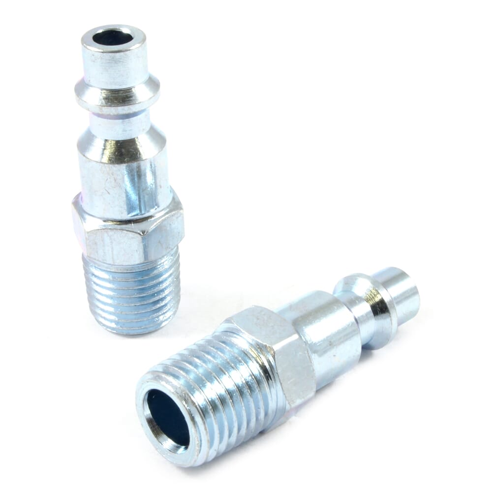 Industrial/Milton Style Plug, 1/4 in x 1/4 in MNPT (2-Pack)