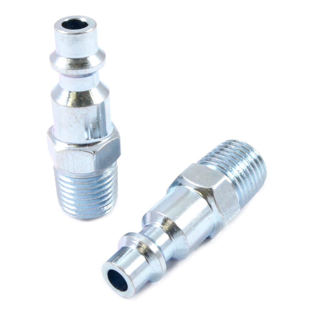 Industrial/Milton Style Plug, 1/4 in x 1/4 in MNPT (2-Pack)