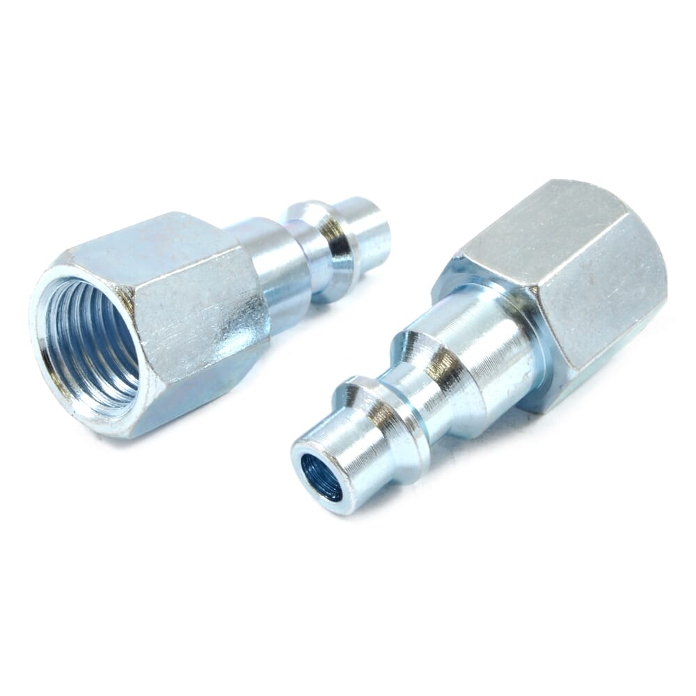 Industrial/Milton Style Plug, 1/4 in x 1/4 in FNPT (2-Pack)