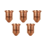 Forney Ignite Plasma Nozzle 5-Pack 105A copper bullet-tip nozzles stamped T105A arranged in grid