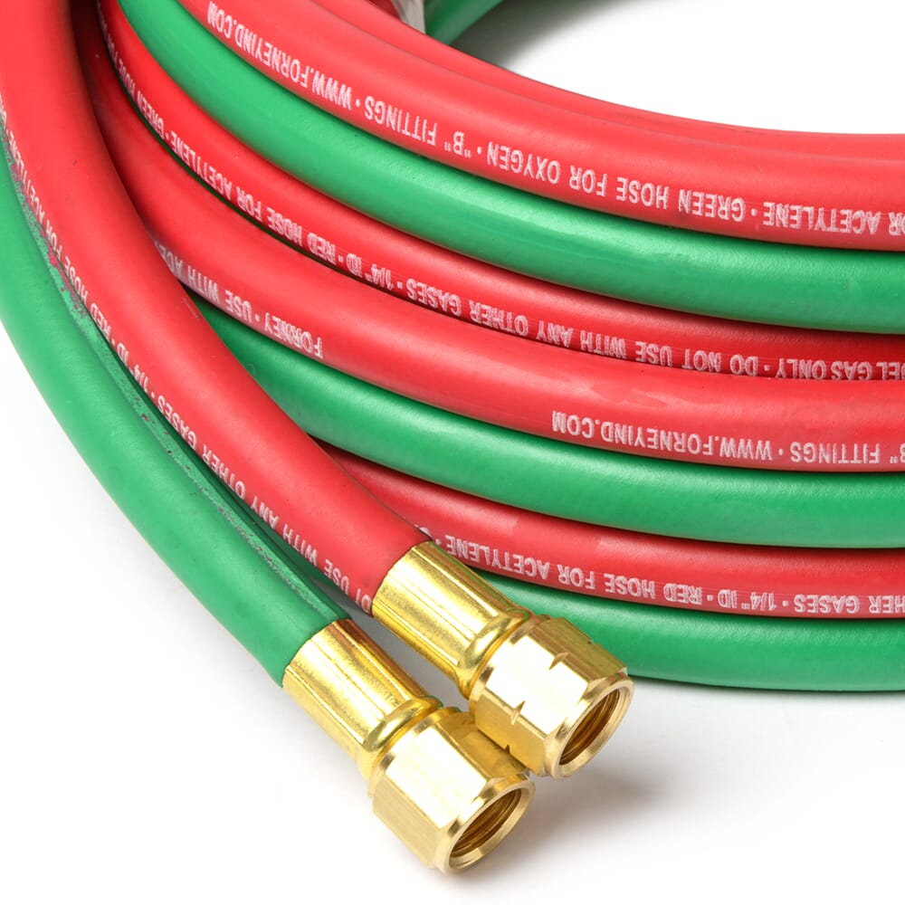 R-Grade Oxy-Acetylene Hose, 1/4 in x 25ft