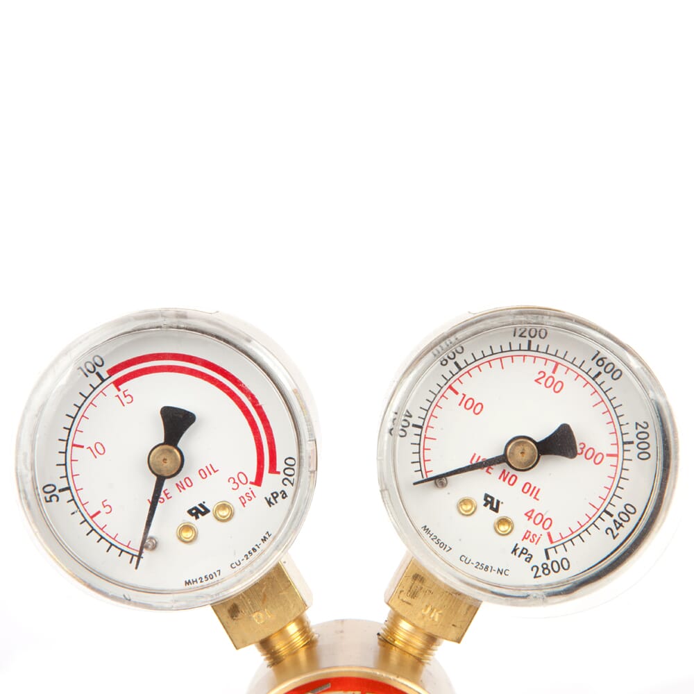 150 Series Acetylene Regulator, 1-1/2 in Rear Mount