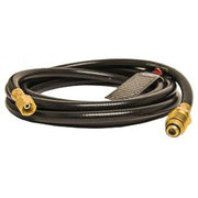 Forney replacement hose for weed burner black rubber coiled hose with brass quick-connect and POL fittings