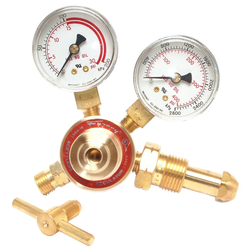 150 Series Acetylene Regulator, 1-1/2 in Side Mount