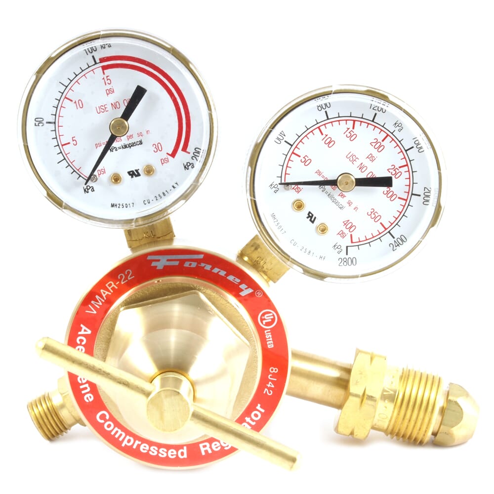 250 Series Acetylene Regulator, 2 in Side Mount