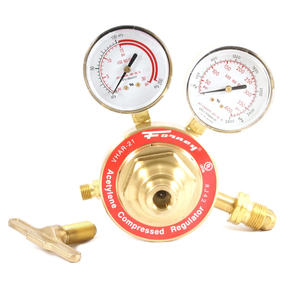 450 Series Acetylene Regulator, 2-1/2 in Side Mount