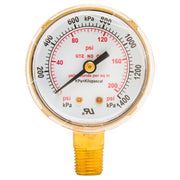 Regulator Gauge, 2 in, 0-200 PSI