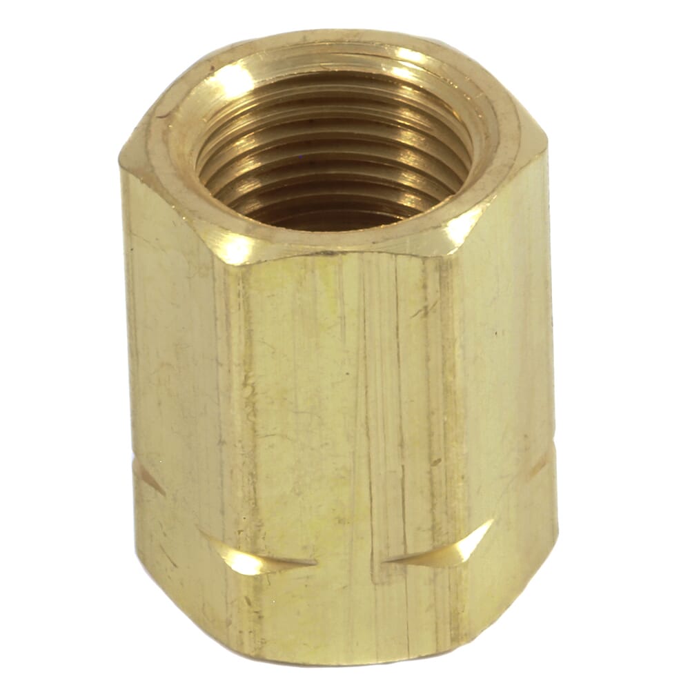 Forney CGA-300 to CGA-510 cylinder to regulator adapter, solid brass hex-body threaded fitting