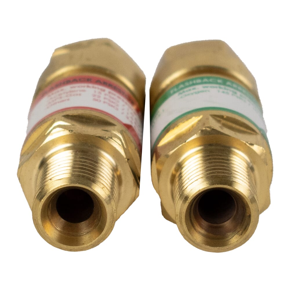 2-Pack Oxy-Fuel Gas Flashback Arrestors (Regulator-to-Hose)
