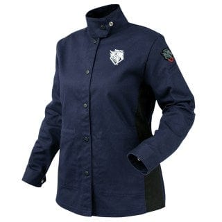 ANGELFIRE® WOMEN'S FR COTTON WELDING JACKET, NAVY & BLACK