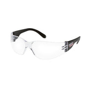 Lincoln Electric Starlite welding safety glasses clear lens black temples wraparound frameless design
