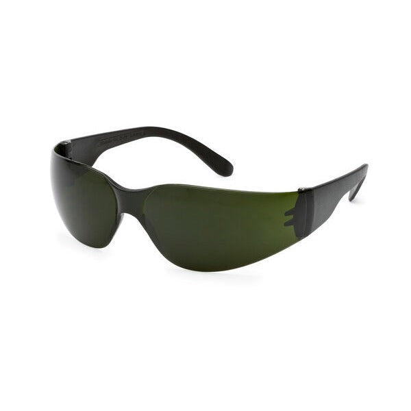 Lincoln Electric Starlite IR 5 welding safety glasses shade 5 green-tinted lens black wraparound frame