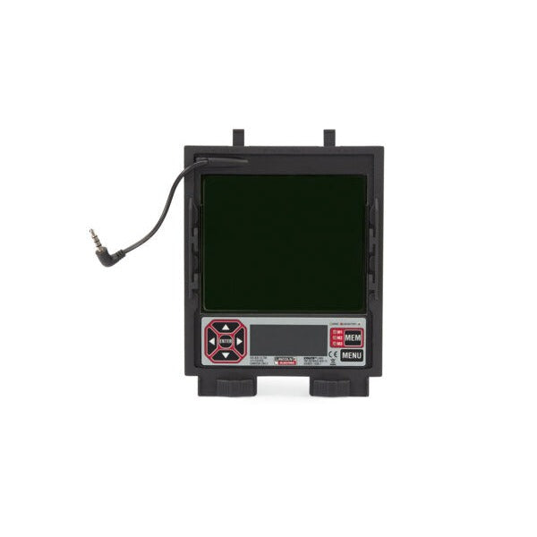Lincoln Electric Viking 3350 ADV auto-darkening filter cartridge with 4C lens technology and MEM menu control buttons