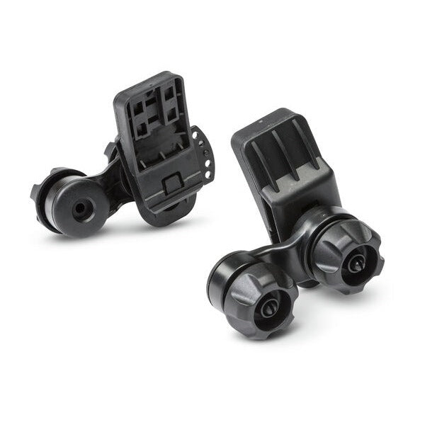 Lincoln Electric OMNIShield slotted hard hat adapter black plastic mounting bracket pair for face shield