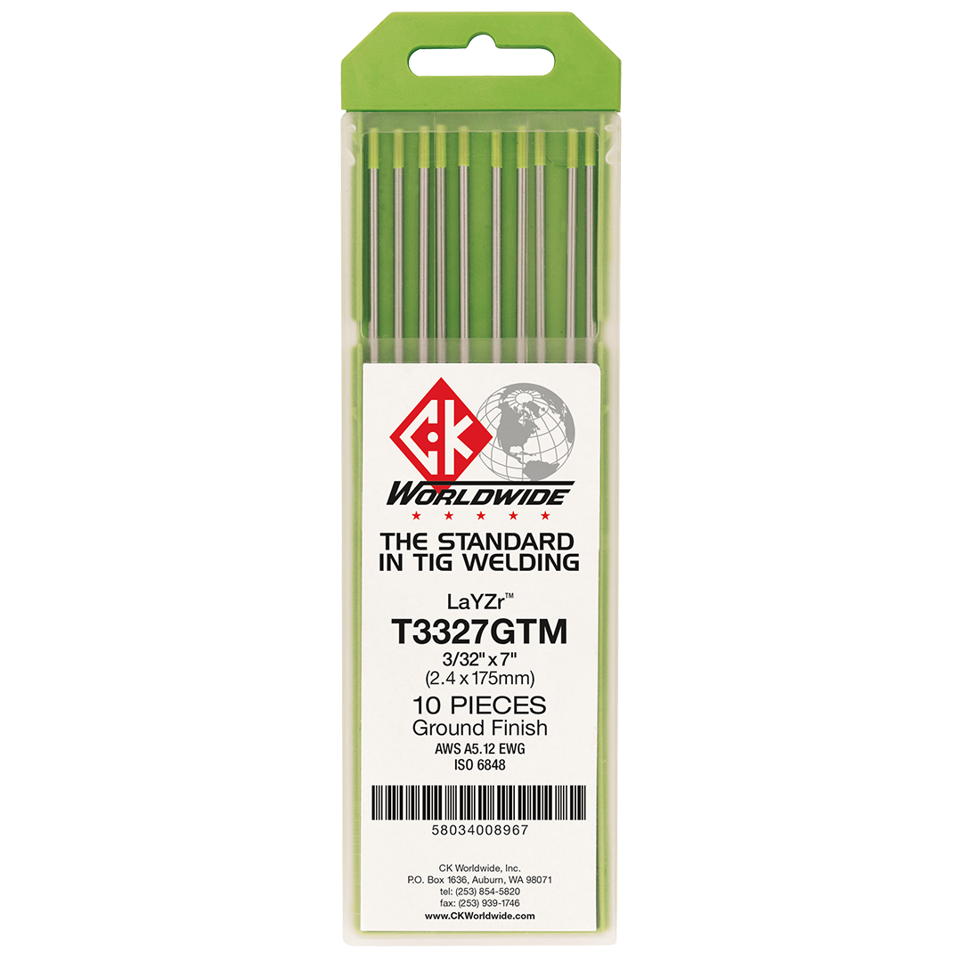 CK Worldwide T187GTM LaYZr Tungsten Electrode 1/8" TIG Welding