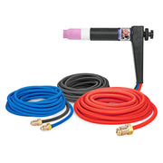 CK Worldwide MT525SF 7 inch body 500 amp machine torch with blue, black and red coiled hoses - machine torch