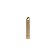 CK 2C332GS brass wedge collet 3/32" gold-tone cylindrical tube with angled beveled opening and knurled base
