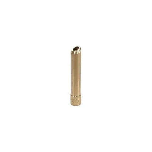 CK 2C332GS brass wedge collet 3/32" gold-tone cylindrical tube with angled beveled opening and knurled base
