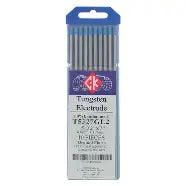 CK Worldwide T5327GL2 5/32" 2% Lanthanated tungsten electrode 10-pack in blue-labeled sleeve, TIG welding electrode