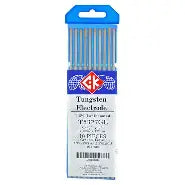 CK Worldwide T5327GL 5/32" 1.5% Lanthanated tungsten electrode 10-pack in blue-labeled sleeve, TIG welding electrode
