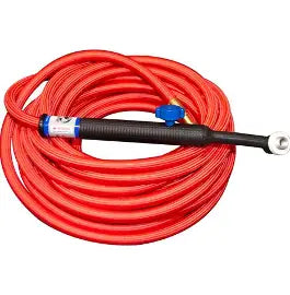 CK Worldwide CK24V-25-RSF RG TIG Torch - 80 Amp Rigid Head with Valve, Gas-Cooled, 25' SuperFlex Cable