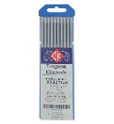 CK Worldwide T5327GZ 5/32" 0.8% Zirconiated tungsten electrode 10-pack in blue-labeled sleeve, TIG welding electrode