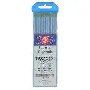 CK Worldwide T5327GTM LaYZr 5/32" tungsten electrode 10-pack in blue-labeled sleeve, TIG welding tungsten electrode