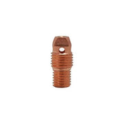 CK 2CB116 copper collet body 1/16" (1.6mm) short threaded cylindrical body with gas port and hex cap for TIG torch