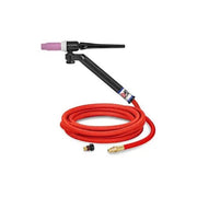 CK FL1512SF 150A Flex-Loc gas-cooled TIG torch, no-valve, carbon handle, pink cup, coiled red super-flex 12.5ft cable