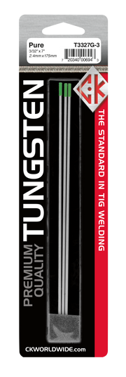 CK Worldwide T1167G-3 Pure Tungsten Electrode 1/16" x 7