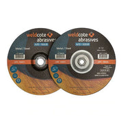 Weldcote A/O-Solid grinding wheels 6x1/4x5/8-11 A24-R-BF Type 27 for metal and steel, two-pack abrasive grinding wheel