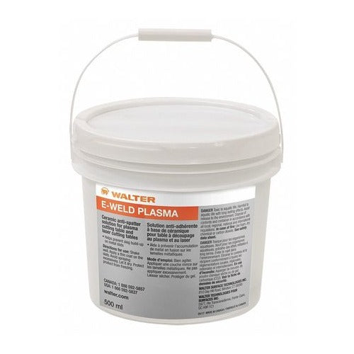 Walter 53F605 E-Weld Plasma 10kg white plastic pail with handle ceramic anti-spatter plasma cutting table anti-spatter paste