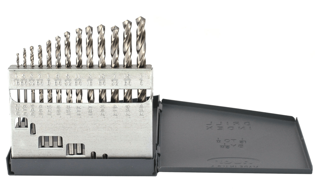 13PC DRILL BIT SET BRIGHT 1/16-1/4 BY 64ths